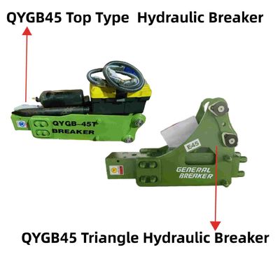 QYGB45 Górny typ / trójkąt Hydraulic Breaker 45 Chisel Do Budownictwa