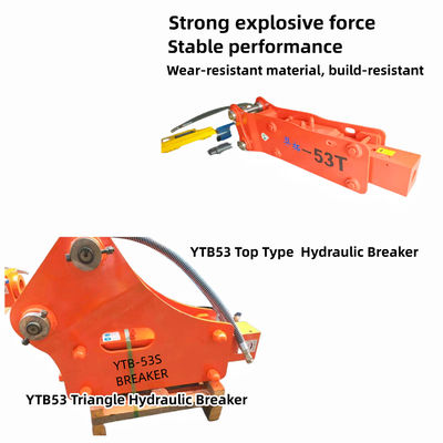 YTB53 Najwyższy typ / trójkąt Hydraulic Breaker 53 Chisel Suit 2,5-4,5 Ton Excavator