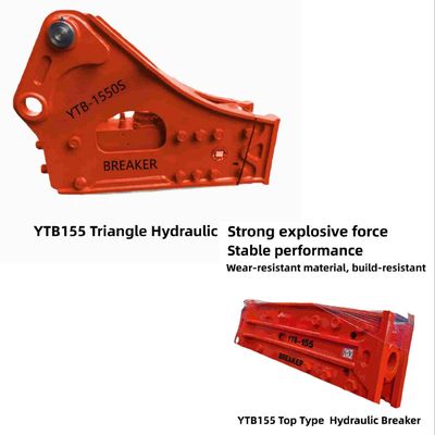 Typ górny / trójkąt Hydraulic Breaker Hammer YTB155 155 Chisel For Mining